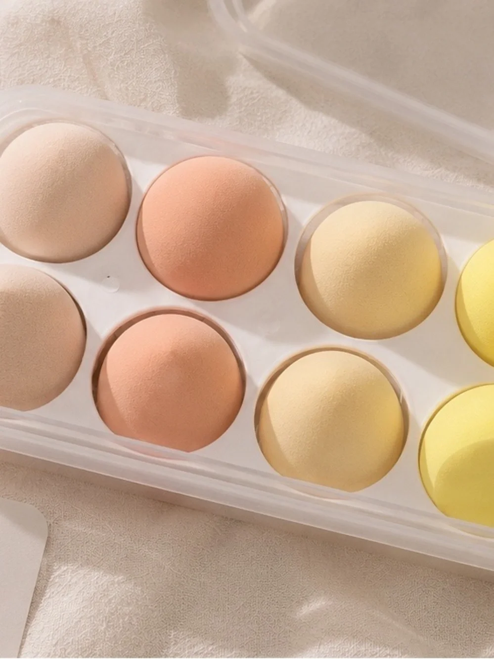 Makeup Sponge Set in Peach, Beige, and Yellow